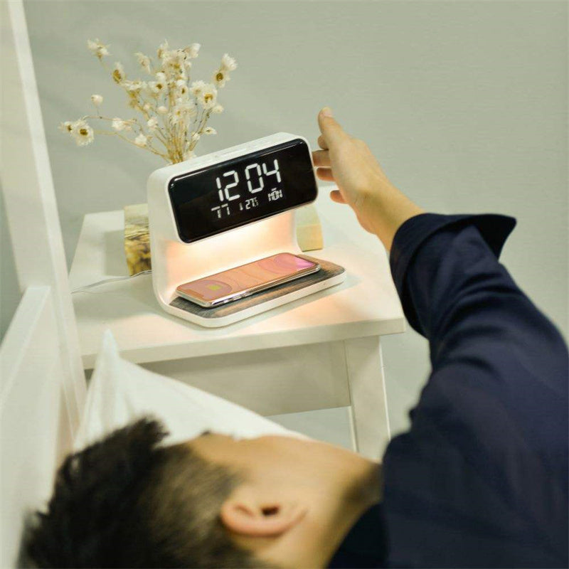 Creative 3 In 1 Bedside Lamp Wireless Charger